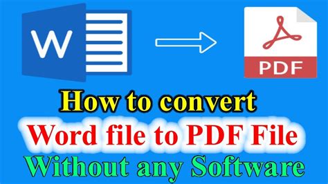 How To Convert Word File To Pdf File Without Any Software Tech Tricks
