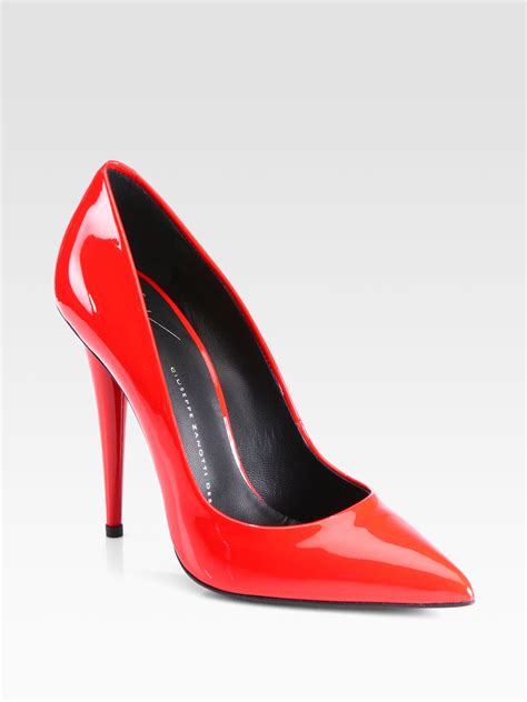 Giuseppe Zanotti Patent Leather Pumps In Red Lyst