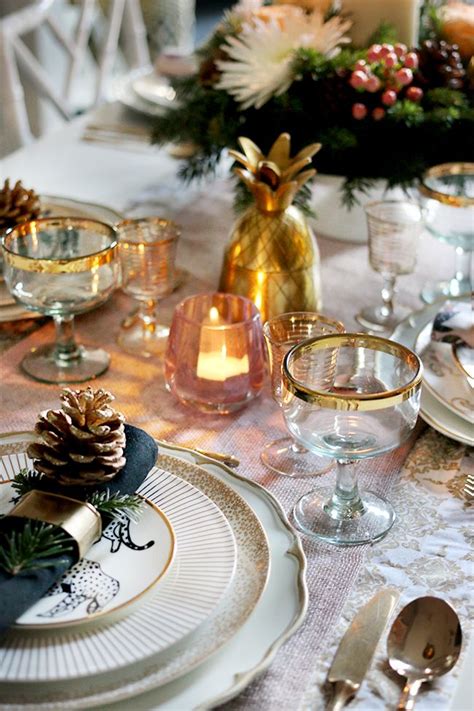 How To Create A Glam Christmas Table Setting On A Budget Swoon