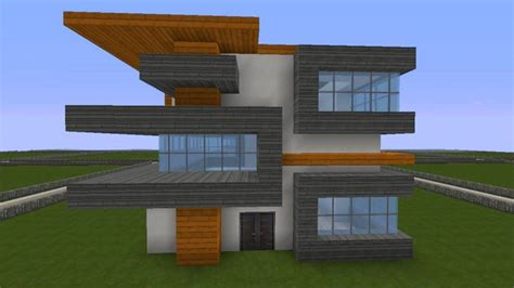 Wenn du minecraft liebst, dann bist du hier genau. Minecraft Modernes Haus Freitag Hochhaus Braunweiß Bauen ...