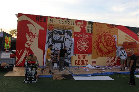 Shepard Fairey New Mural In Progress Miami Usa Streetartnews
