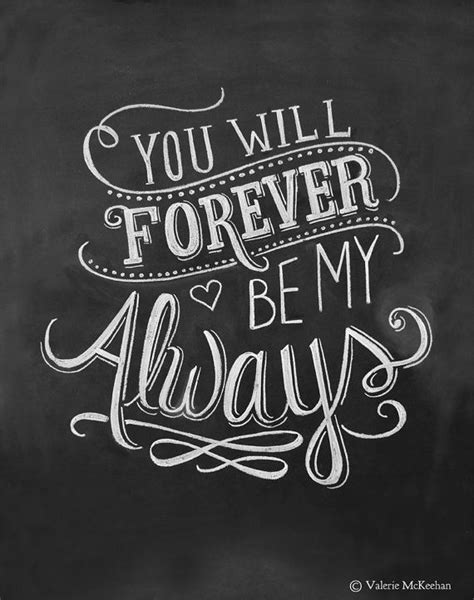 Wedding Print You Will Forever Be My Always Love By Lilyandval 2900