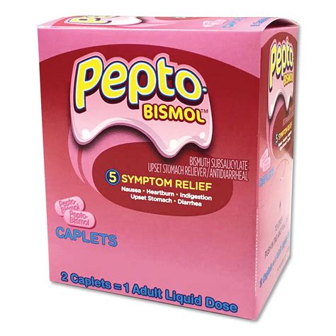 Pepto-Bismol Tablets, Two-Pack, 25 Packs/Box | OfficeSupply.com