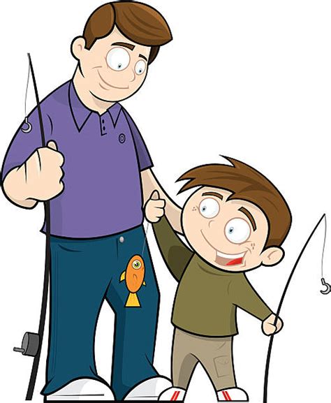 Father And Son Fishing Illustrations Royalty Free Vector Graphics