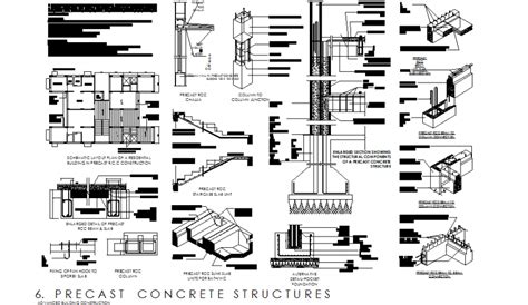 Precast Concrete Structures Section Autocad File Cadbull