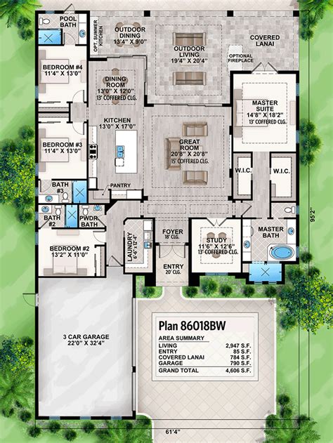 Striking Florida House Plan 86018bw Architectural