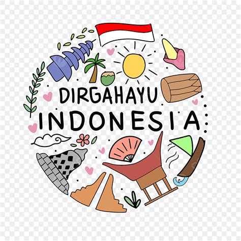 Doodle De Letras Dirgahayu Indonésia Png Dirgahayu Indonésia Letras