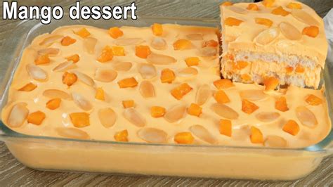 15 Minutes Mango Dessert Recipe No Bake Dessert Youtube