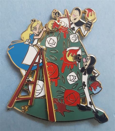 Disney Pin Alice In Wonderland 65th Anniversary Alice Painting The