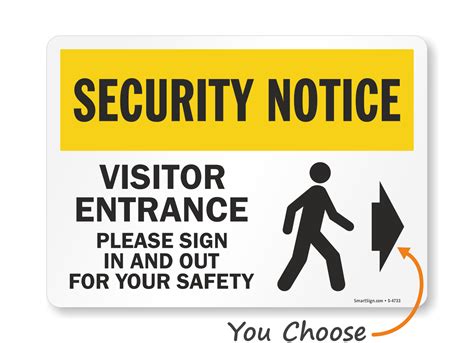 Security Entrance Signs Visitors And Vehicles Will Be Searched