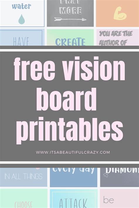 Our Free Vision Board Printable Pages Vision Board Template