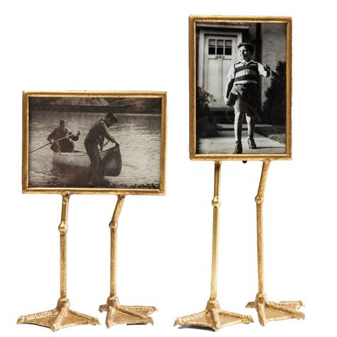 Pair Of Gold Duck Feet Photo Frames By I Love Retro Antique
