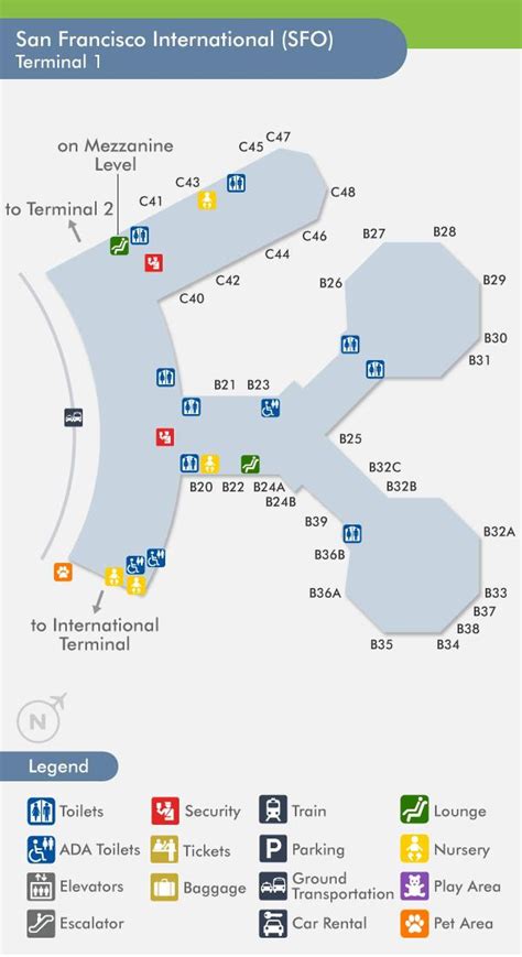San Jose International Airport Terminal Map