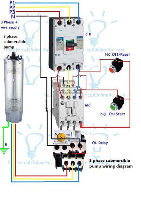 3 Phase Submersible Pump Wiring Diagram With Dol Stater