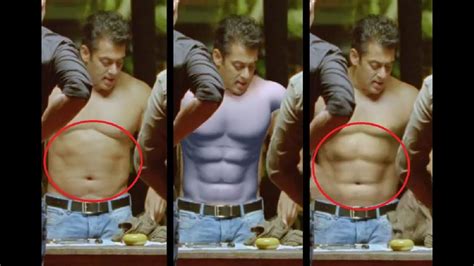 Salman Khan Fake Six Pack Abs Sparks Controversy Youtube
