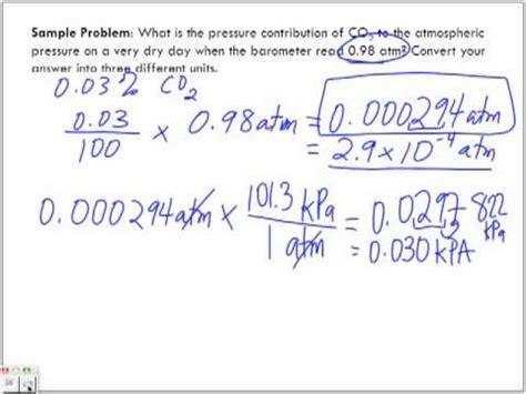 The partial pressure of o2 and n2 remain at 2.0atm, respectively, and their total is 3.0atm. Dalton's Law of Partial Pressure Lecture - YouTube