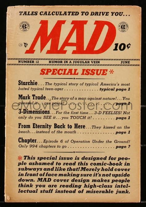 1y0555 Mad 12 Comic Book June 1954 Harvey Kurtzman