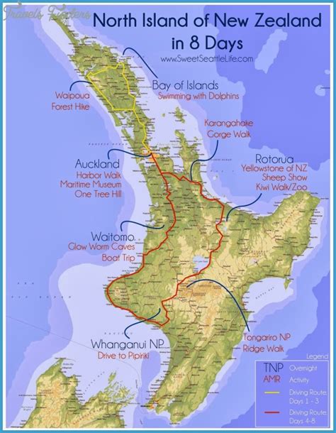 Map Of New Zealand North Island Travelsfinderscom