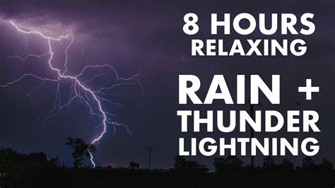 Rain Thunder Lightning Video With Sounds For Relaxation Meditation