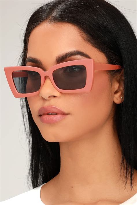 Trendy Square Sunglasses Pink Sunnies Thin Square Sunglasses Lulus