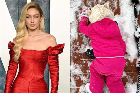 Gigi Hadid Shares Rare Look at Daughter Khai Playing in the Snow: Photos