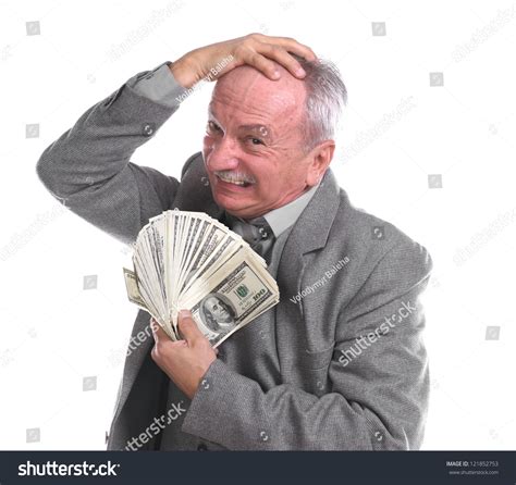 Happy Shocked Old Man Money On Foto De Stock 121852753 Shutterstock