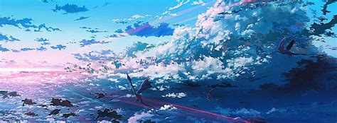 Ciel Anime Sky Anime Anime City Blue Anime Scenery Background