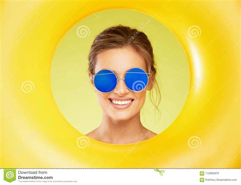 Fashion Sunglasses Beautiful Woman With Colorful Sun Glasses Stock Image Image Of High
