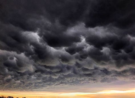 Mammatus Clouds Ahead Of The Line Of Severe Storms Last Night Minnesota