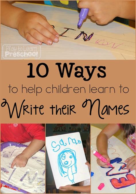 Play To Learn Preschool Writing Our Names