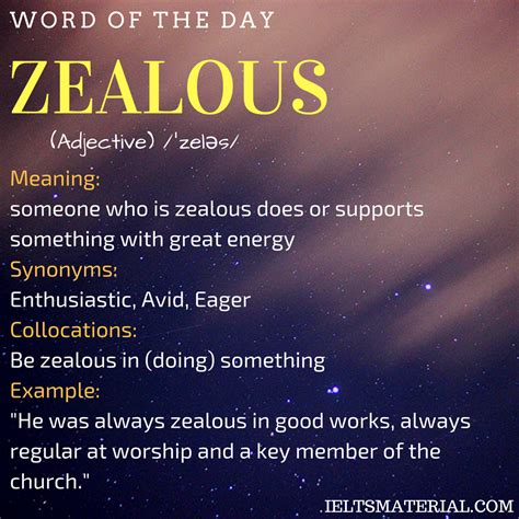 Zealous Word Of The Day For Ielts