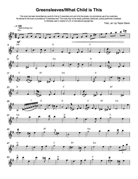 The recommended time to play this music sheet is 00:40, as verified by virtual piano legend, shannon. Tunescribers | Greensleeves / What Child is This (violin) | Sheet Music