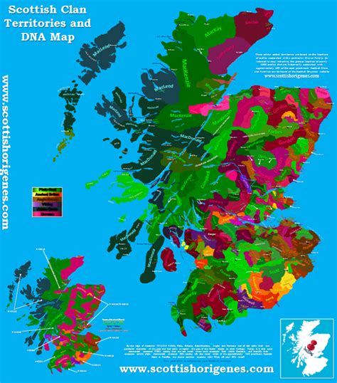 Scottish Clan Territories And Dna Map Scottish Origenes