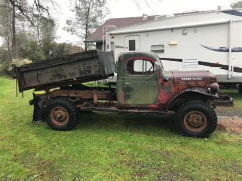 1950 Dodge Power Wagon With Gar Wood Dump Bed Classic Cars For Sale
