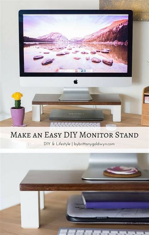 Small and stylish diy wall mounted desk for imac. Create more functional space, give your desk a sleek look ...