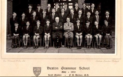 Heaton Grammar School 1956 My Brothers School Photo Hes In The