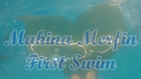 First Swim In Mahina Merfin With Courtney Mermaid Leggings Youtube