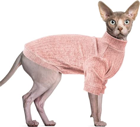 Oslueidy Sphynx Cat Clothes Hairless Cat Vest Turtleneck Sweater