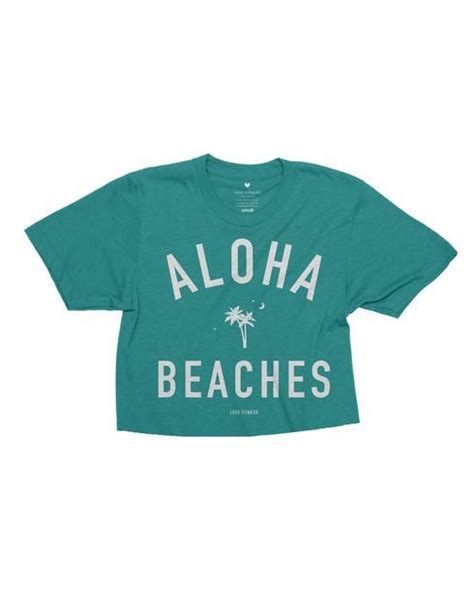 Aloha Beaches Cropped Tee In 2020 Aloha Beaches Cropped Tee Shirt