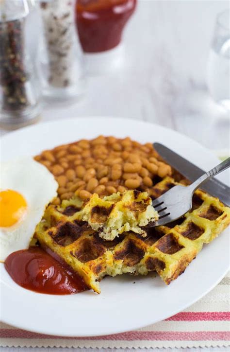 Potato pancakes are delicious, but you can make potato waffle sandwiches, put fried eggs and all manner of sauces on top of the potato waffle, make fried chicken and potato waffles, potato waffle burgers. Homemade potato waffles - Amuse Your Bouche