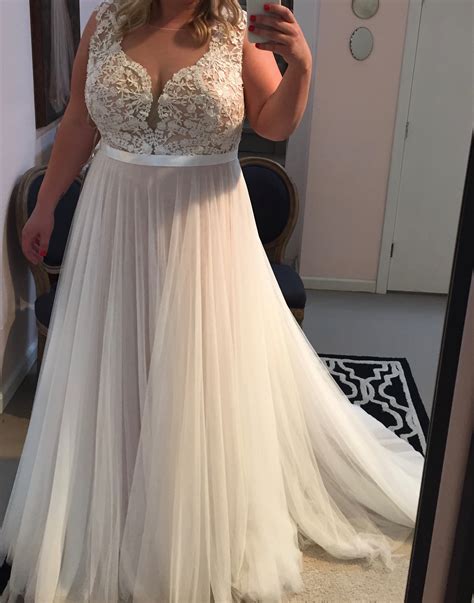 lace appliqued soft tulle beach wedding dresses plus size summer wedding dresses apd2413 on storenvy