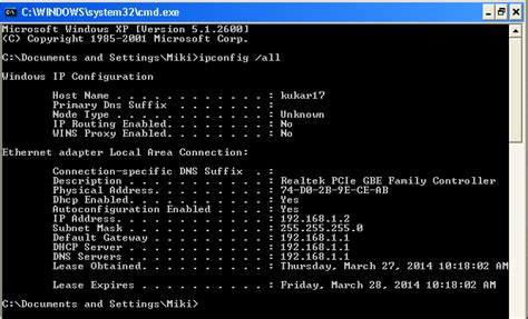 Ipconfig is available on windows machines, and it displays the current network connection details and dhcp client settings. อธิบายคำสั่งipconfig/all,netstat-a,tracert,pingในcmd ...