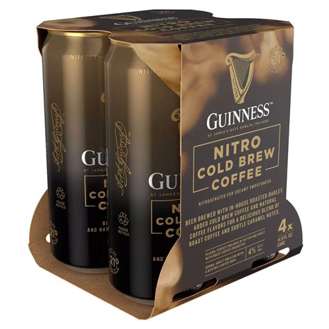Guinness Nitro Cold Brew Stout 4 Pk Cans 12oz Chambers Wine And Liquor