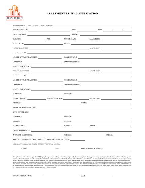 Blank Apartment Rental Application How To Draft An Apartment Rental