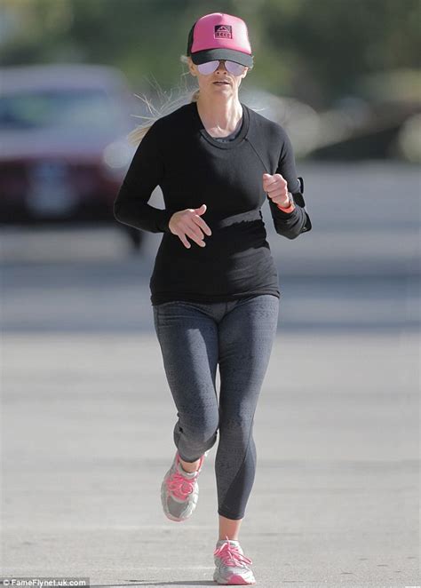 reese witherspoon shows off toned body in form fitting workout gear daily mail online