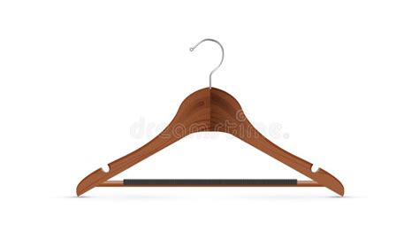 Detailed Coat Hanger Illustration Isolated On White Stock Vector