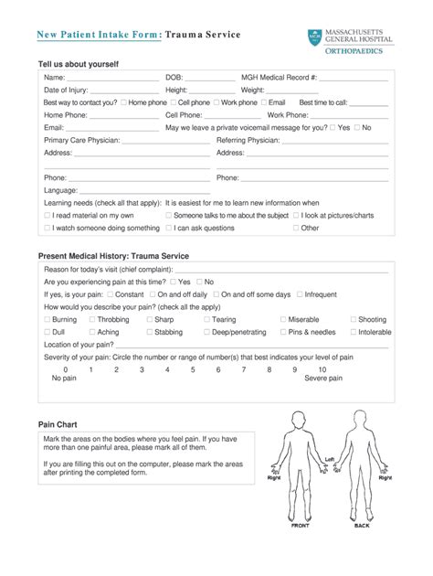 Medical Intake Form Fill Online Printable Fillable Blank PdfFiller