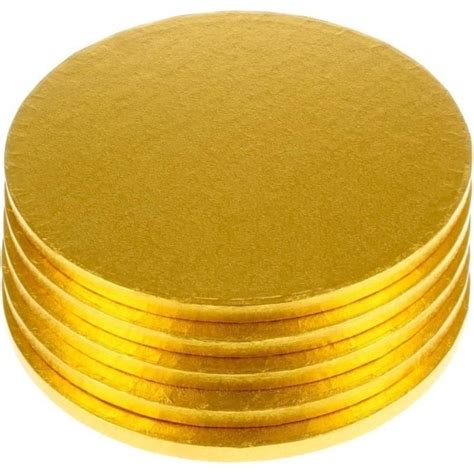 Trade Pack 5 X 10 Inch Round Gold Cake Drums Boards From Only £468
