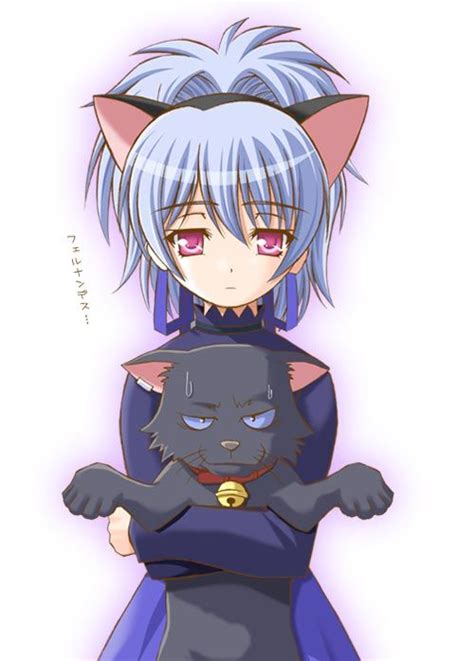 Bell Black Cat Blue Hair Cat Cat Ears Collar Darker Than Black Dress