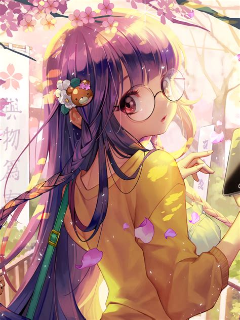 Download 768x1024 Furyou Michi Gang Road Anime Girl Glasses Sakura